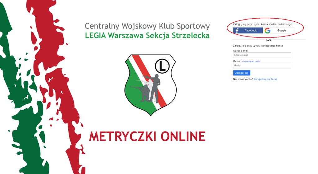 2. Rejestracja do systemu 2.1. Wejdź na stronę https://cwkslegiasekcjastrzelecka.qstomr.