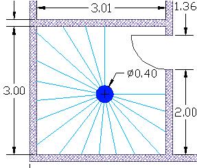 Wymiar promienia Wymiary promienia są stosowane w celu opisania promieni łuków oraz okręgów. Przykład: Tworzenie wymiaru promienia 1.