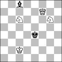 H:e2# 1 W:a4 2.K:c6 ~ 3.Se5/Gd5# 2 Wa6+ 3.H:a6#.