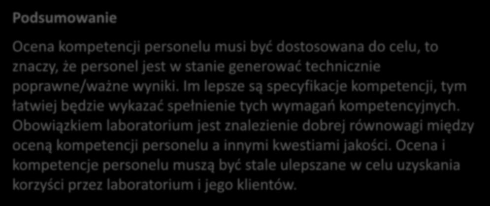 EUROLAB Cook Book Doc No. 6 Jak oceniać kompetencje personelu cd.