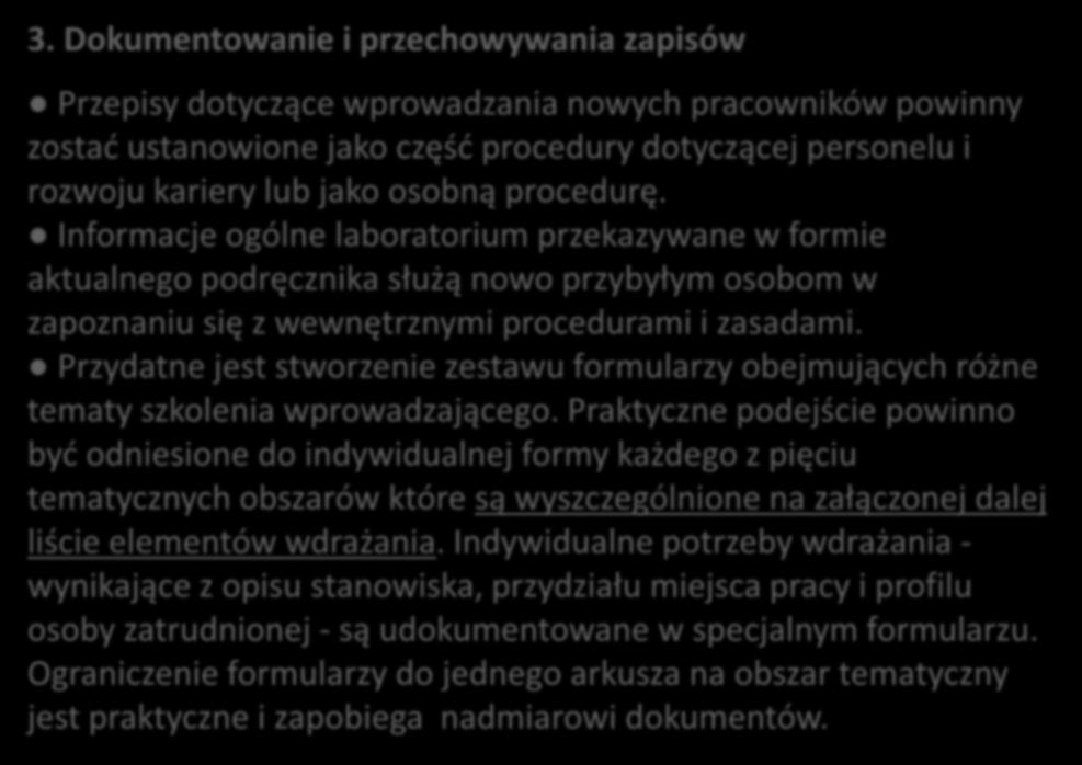 EUROLAB Cook Book Doc No. 11 Jak wprowadzać nowych członków personelu 3.