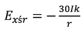 w punkcie P(x,r), ntężeni pol elektrycznego E x. Ntężenie to uzyskuje się z oprtej n ntenowej teorii fl zleżności [5]: (11) piero w odległości większej niż r cr = 15,4 km.