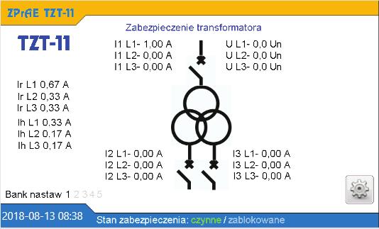 Czytelny 7 calowy, kolorowy wyświetlacz z funkcją dotykową, umożliwia wizualizację synoptyki oraz pomiarów z chronionego obiektu.