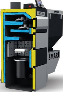 W wewnętrznej części krpusu zamntwane są stalwe ekrany pdnszące temperaturę w kmrze spalania, pprawiające tym samym parametry emisyjnści ktła.