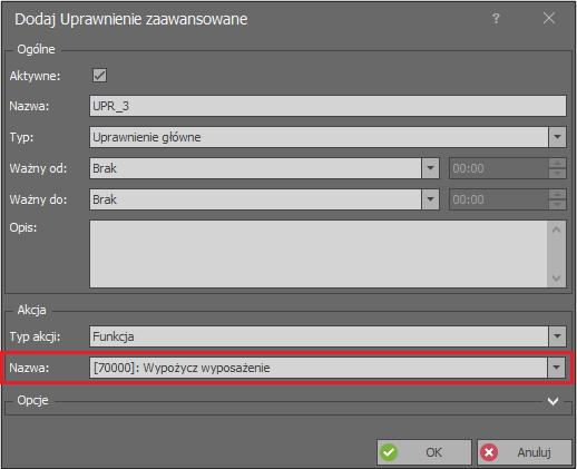 Dla utworzonego Uprawnienia w dolnej części ekranu wybierz zakładkę Reguły zezwalające i następnie przycisk Dodaj.