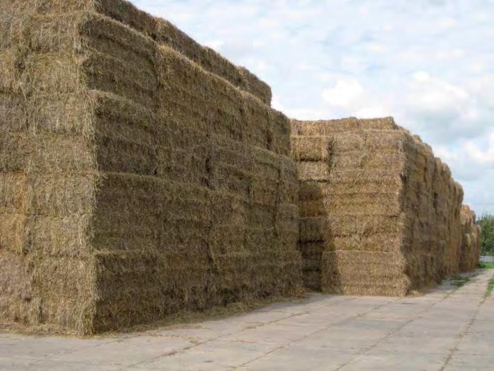 Storage of straw bales