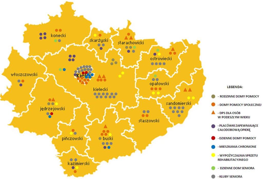 Wspieranie organizacji pozarządowych, grup samopomocy, wolontariatu ludzi starszych; Zapewnienie świadczeń rehabilitacyjnych; Podjęcie działań w kierunku