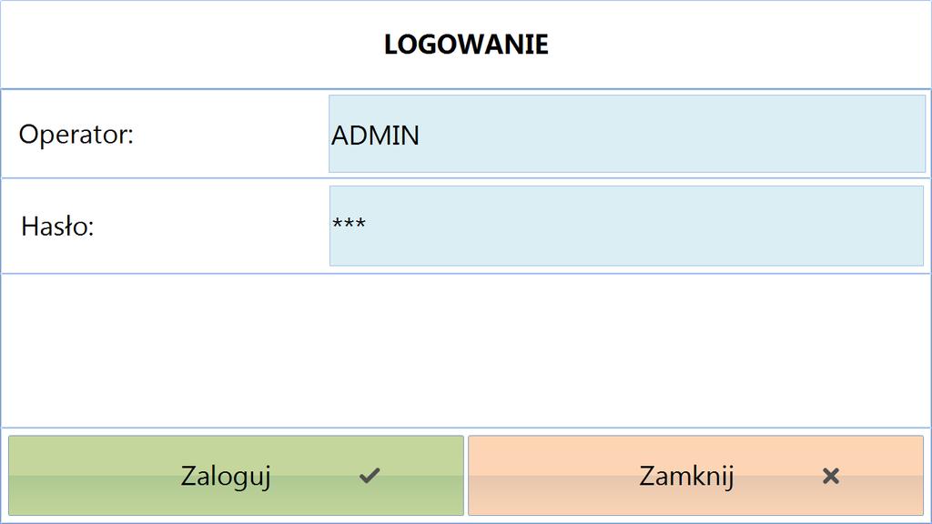 1. Logowanie Logowanie do systemu odbywa się przy pomocy