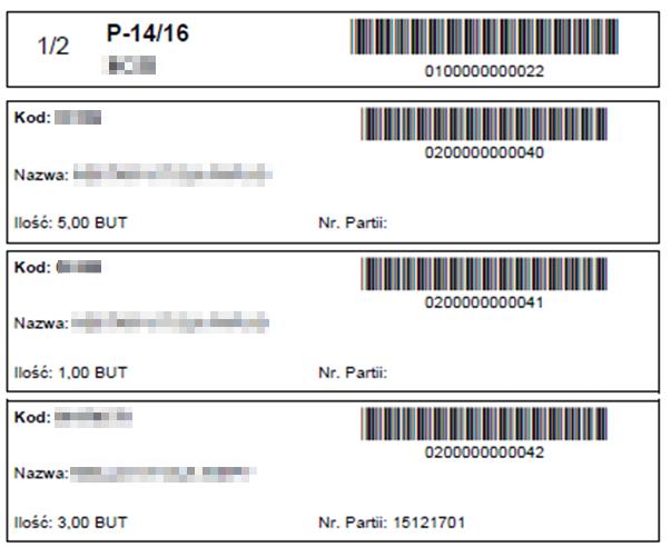 Po sczytaniu kodu automatycznie zostanie utworzona paleta.