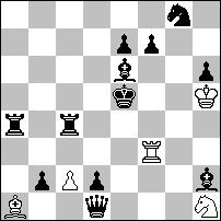 dwu w pełni analogicznych fazach. 1.Sd5 We1 2.f6 Gg4# 1...Sg4 2.Gc1 Gf3 3.