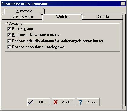 10 Załączniki Grupa umożliwia określenie zestawu informacji automatycznie zachowywanych na dysku po zakończeniu pracy z programem 172 Pliku z danymi Automatyczne zachowywanie pliku z bieżącymi danymi