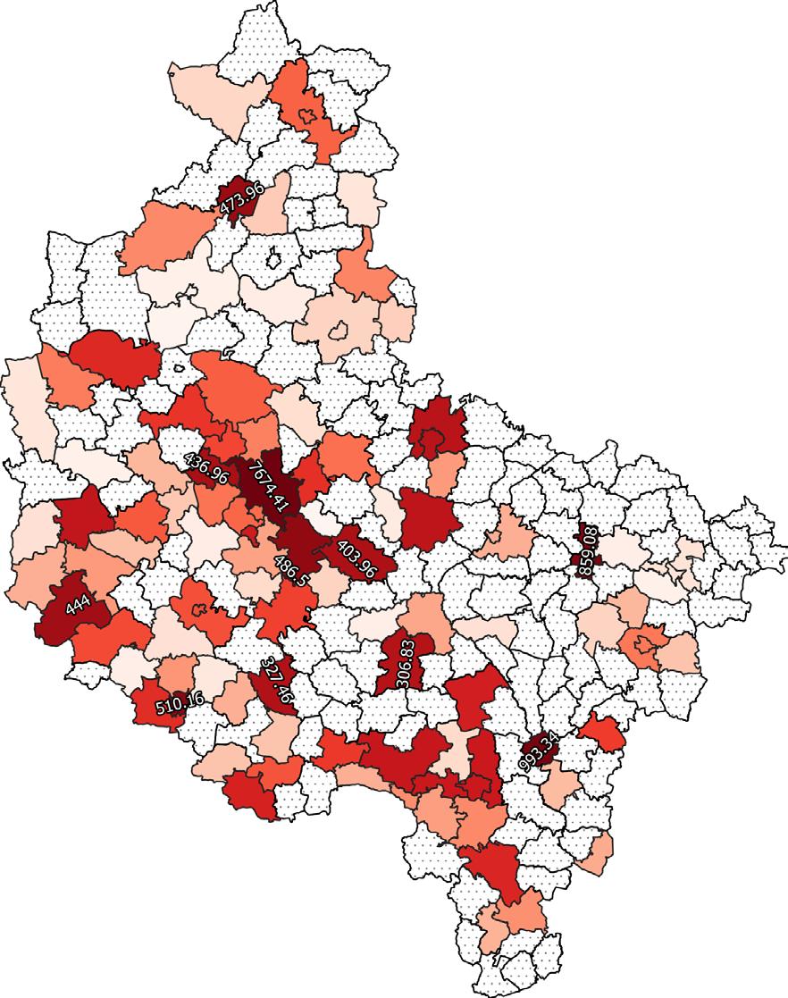 Gminy WLP w SSM 2018 W SSM sklasyfikowano 95 z 226 gmin WLP (42,48%) [w 2017: 83 gminy] 12 gmin WLP w pierwszej setce w kraju [w 2017: 10 gmin w TOP100] Najsilniejsza gmina WLP Poznań 7 674,41 pkt.