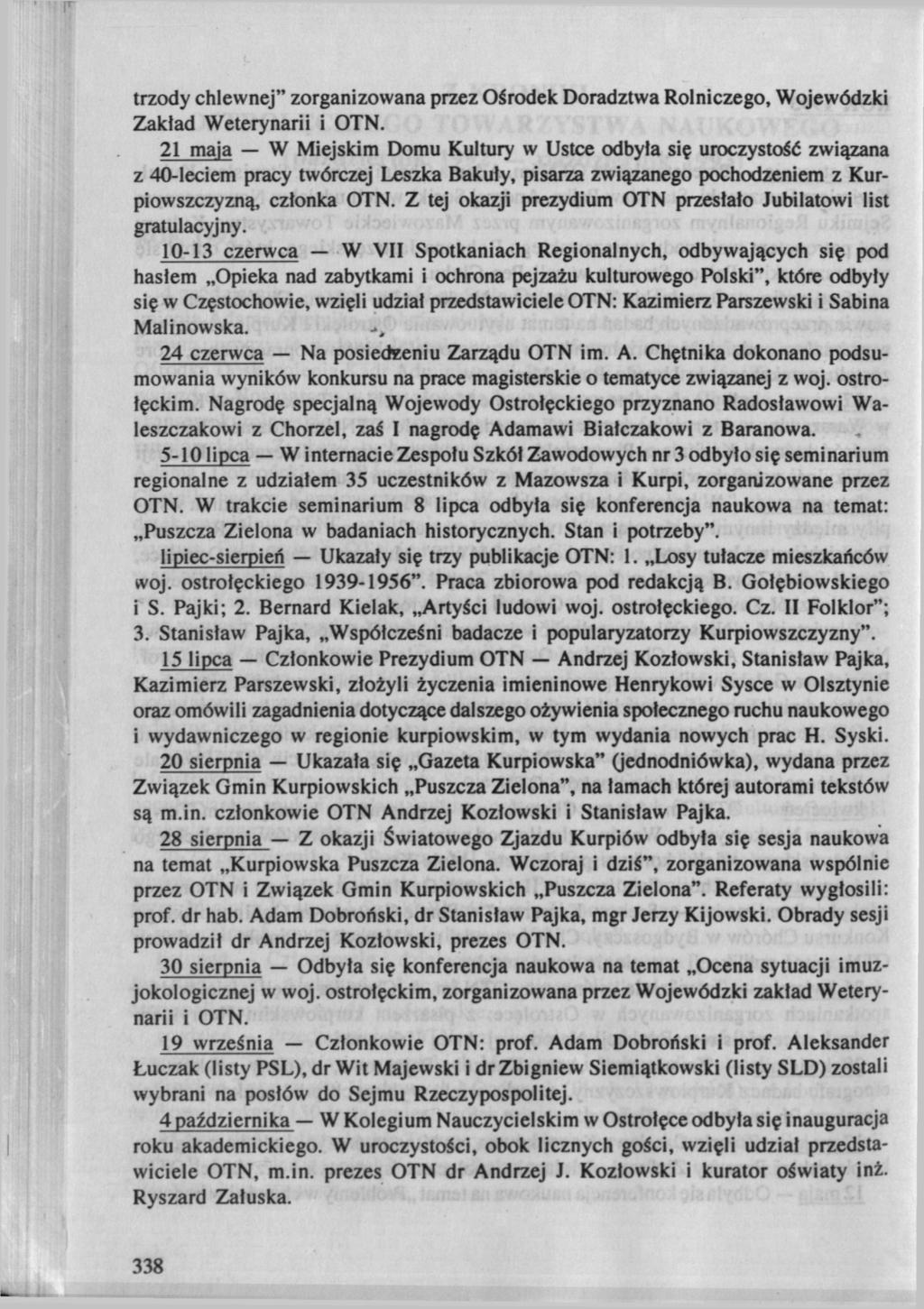 trzody chlewnej" zorganizowana przez Ośrodek Doradztwa Rolniczego, Wojewódzki Zakład Weterynarii i OTN.