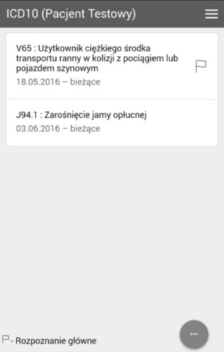 Obowiązkowe pola, które należy wypełnić w celu poprawnego zapisania rozpoznania, oznaczone są pomarańczowym paskiem z prawej strony ekranu.