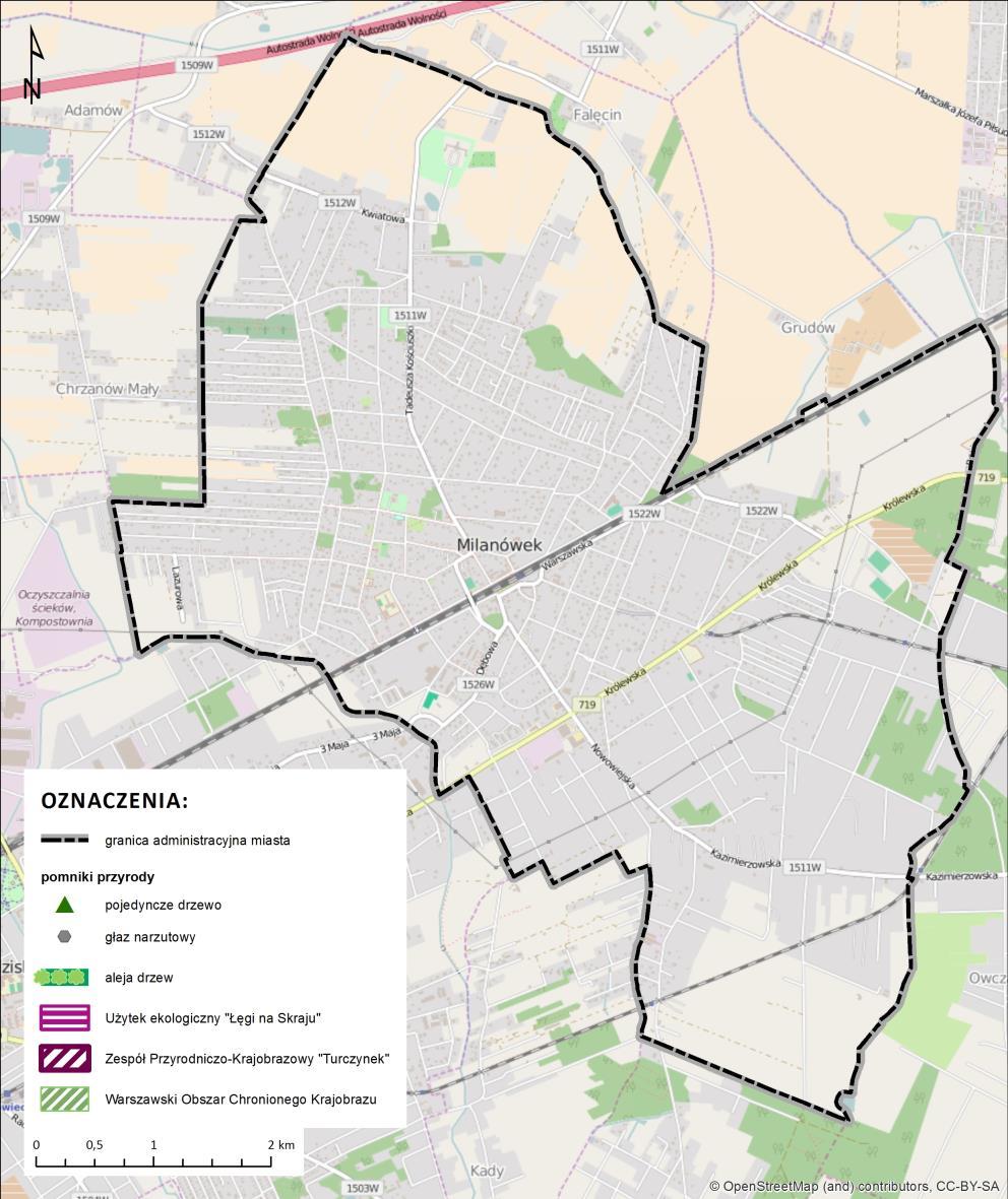 Miasto-ogród zabudowa zlokalizowana wśród zieleni leśnej