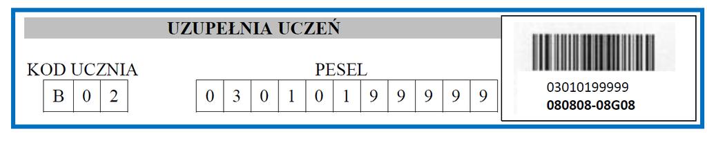 INSTRUKCJA KODOWANIA ARKUSZA (uczeń) EGZAMIN GIMNAZJALNY wszystkie