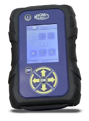 MM 007935800080 tester diagnostyczny MAGNETI MARELLI FLEX (bez licencji) Tester FLEX posiada następujące możliwości: Umożliwia diagnostykę pojazdów ciężarowych, samochodów osobowych oraz motocykli