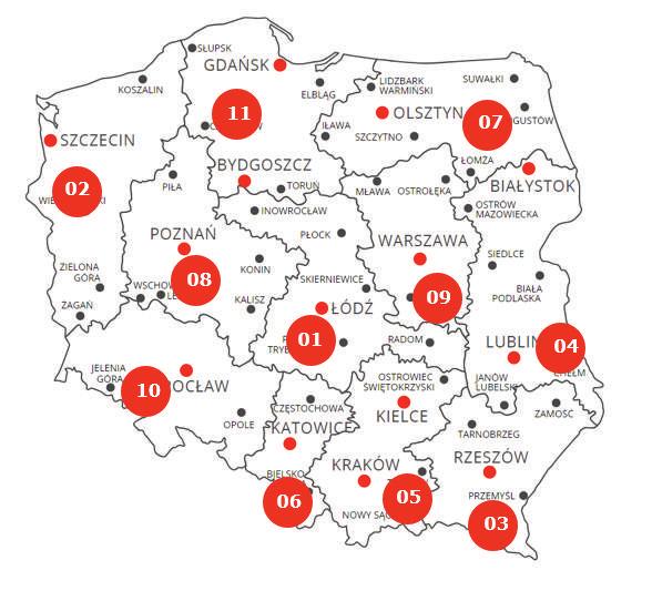 Mapa regionów Immergas Polska Regionalne Wsparcie Handlowe Region Wsparcie Telefon Adres e-mail 01 02 03 04 05 06 07 08 09 10 11 Agnieszka Majewska Key Account Manager Marek Sobierajski Key Account