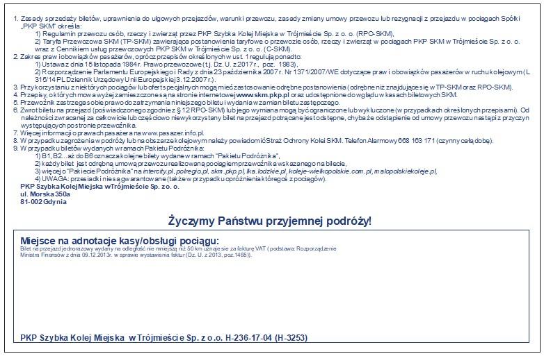 RPO SKM Dotychczas obowiązujące wzory