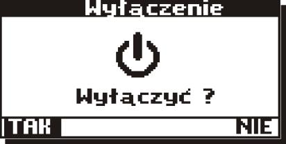 Rys. 15-1 Ekran wyłączenia 3sek. Wyłączenie regulatora można również wywołać w oknie głównym poprzez wciśnięcie enkodera na 3 sekundy.