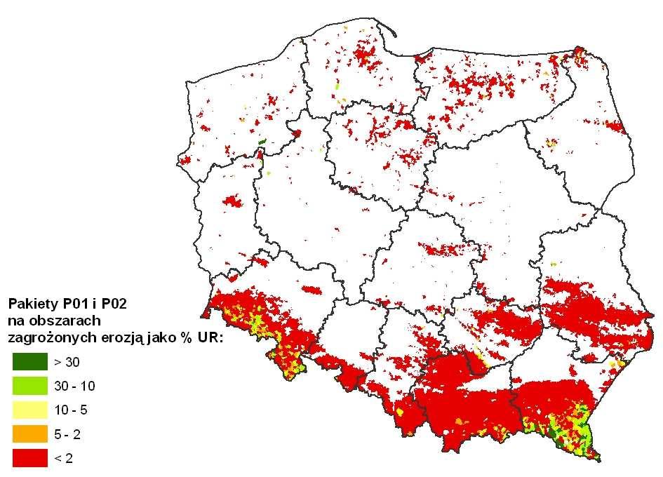 niż na pozostałych obszarach (62,67% UR). Całkowita ich powierzchnia na obszarze objętym PRŚ wynosi 819 710 ha.