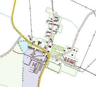 Wieś Wróblin na mapie sztabowej Messtischblatt 1940 Obecny układ przestrzenny wsi Wróblin.