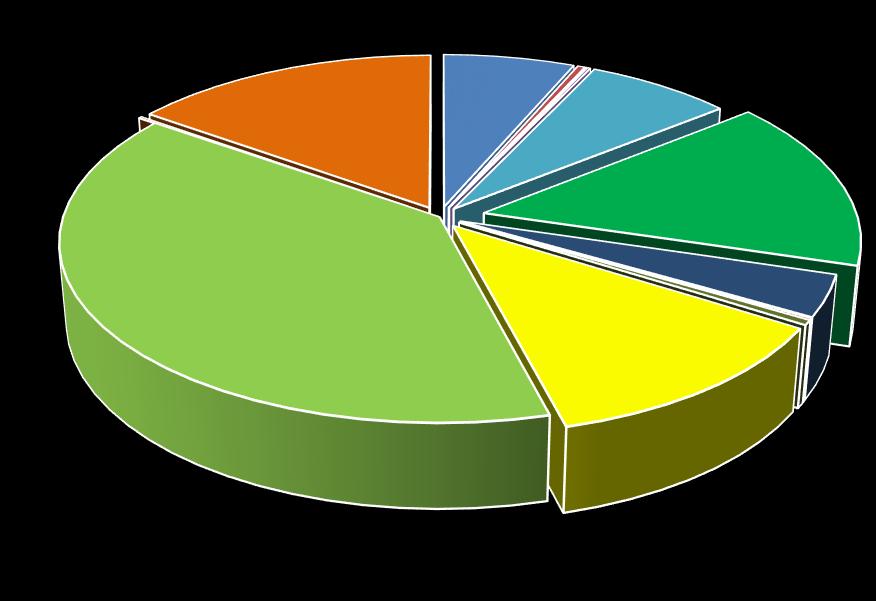 Rysunek 4 Procentowy udział wybranych kodów odpadów odebranych i zebranych w sposób selektywny (źródło: opracowanie własne) 20 03 07 15% 15 01 01 7% 15 01 04 15 01 02 0% 0% 15 01 07 0% 20 01 01 7% 20