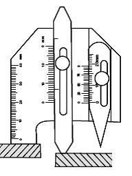 Zadanie 24. Na rysunku przedstawiono pomiar A. równoległości prowadnic w płaszczyźnie pionowej. B.