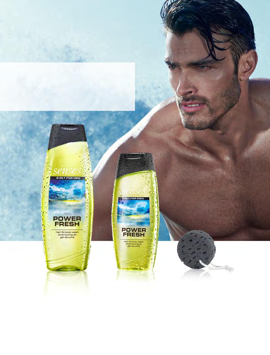 PRYSZNIC NA CAŁEGO Odświeżenie dla ciała i włosów Zacznij dzień od energizującego porannego prysznica (zapach morskiej bryzy z nutami mięty od razu postawi cię na nogi!