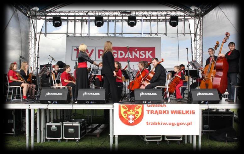 Fot. 7. Festyn Trąbki w Trąbkach, Trąbki Wielkie, 30.06.2013 Podczas tego koncertu orkiestra została jeszcze inaczej wykorzystana.