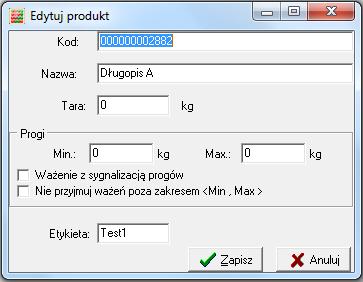 projekcie etykiety w programie ZebraDesigner. W polu Nazwa Etykiety należy wpisać nazwę projektu etykiety, którą nadaliśmy podczas zapisu.