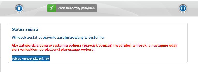 VII. Panel podsumowania Proszę sprawdzić poprawność wprowadzonych danych. Uwaga! Jeżeli zaistnieje konieczność zmiany wprowadzonych danych, proszę skorzystać z odpowiedniego przycisku Powrót do.