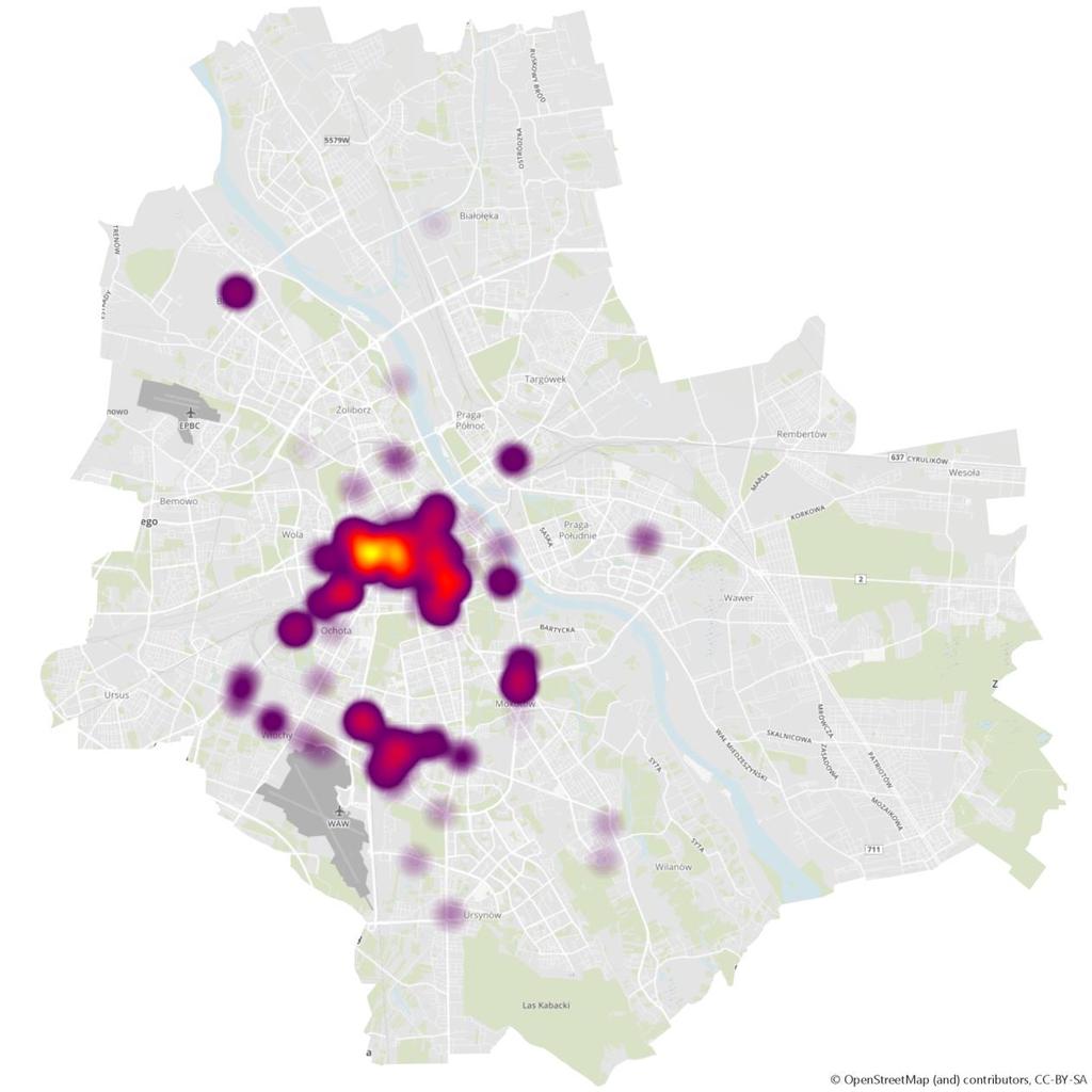 Mapa koncentracji nowe umowy najmu I-III kw.