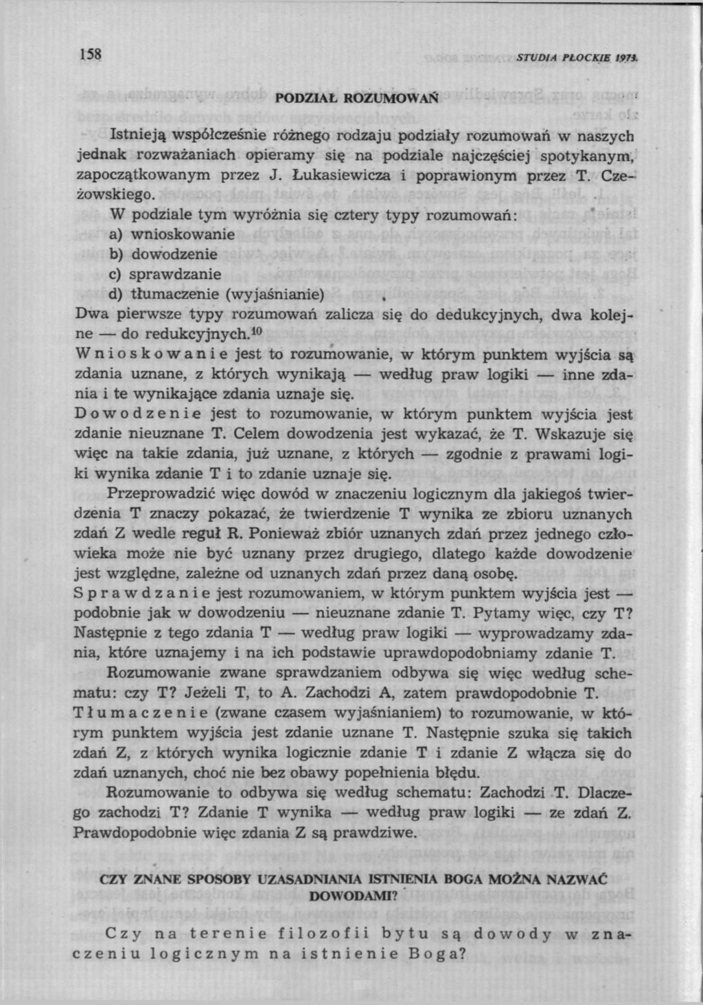 158 STUDIA PŁOCKIE 1971.