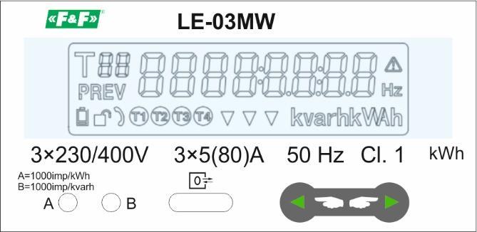 3. Mierzone wartości Energia czynna pobrana i oddana; Energia bierna indukcyjna i pojemnościowa; Napięcia fazowe; Prądy fazowe; Moc czynna (wartość bezwzględna); Moc