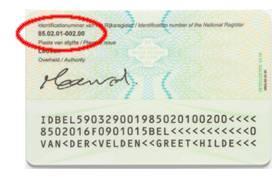 2. BE Belgia Numero National (NN) umieszczony jest na następujących dokumentach: 2.1.