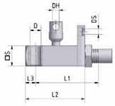 blokowana Głowica Aluminium oksydowane Dźwignia ocynkowana Korpus Blacha stalowa ocynkowana Typ L1 L2 L3 S D DH DS BA 41 M 10 x 1 41 mm 43.5 mm 7.5 mm 15 mm 8.1 mm 5.1 mm 4.1 mm BQ 41 M 10 x 1 41 mm 43.