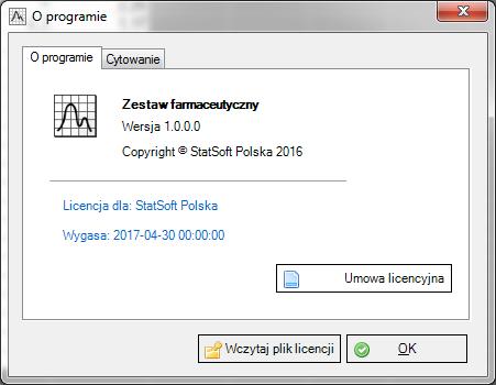 1.3. Wczytanie licencji Przy pierwszym uruchomieniu programu pojawi się komunikat Brak licencji i okno z możliwością wybrania pliku licencyjnego.