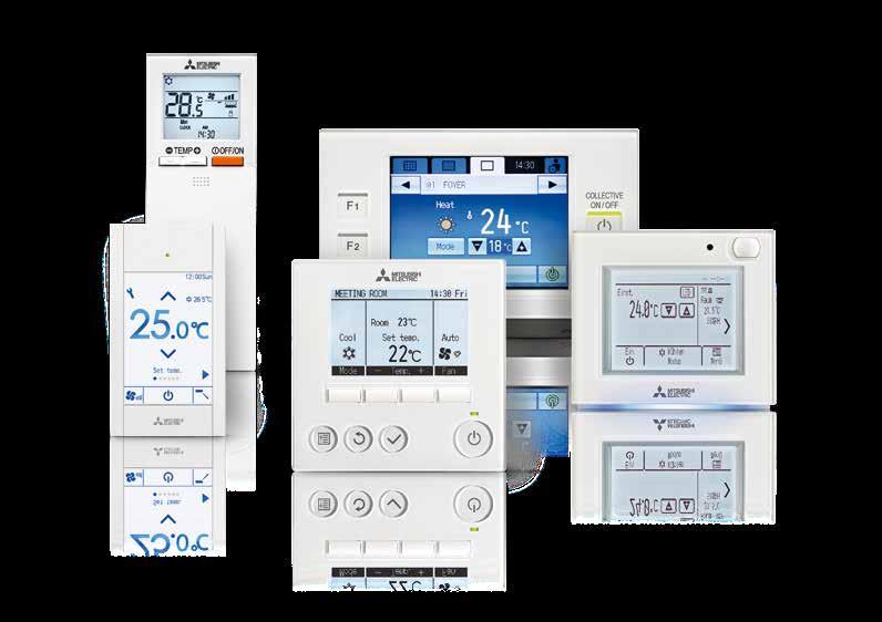 Mitsubishi Electric oferuje szeroką gamę pilotów przystosowanych do specyficznych potrzeb m.in. sklepów i biur, a także dużych hoteli.