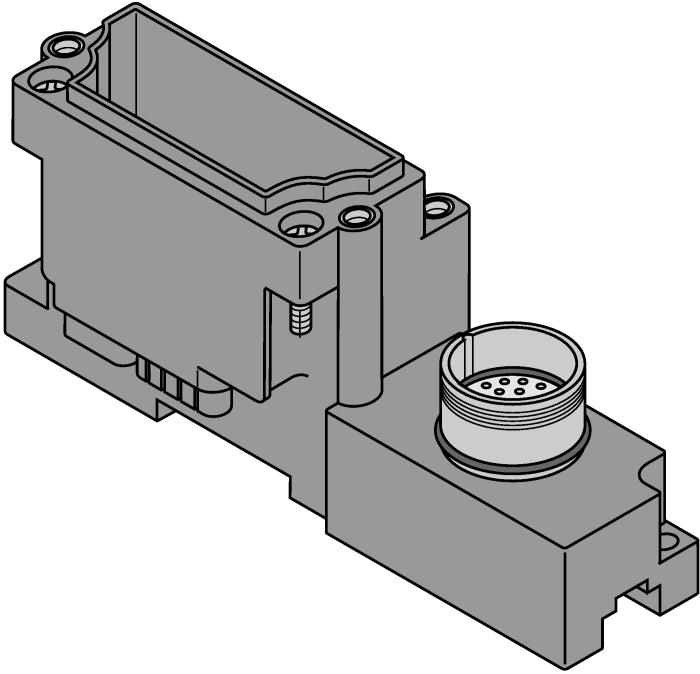 kompatybilny moduł bazowy Rysunek wymiarowy Type Pin configuration BL67-B-2M12-8 6827336 2 x M12, 8-pinowe, żeńskie Konfiguracja pinów gniazda 0 Złącze rozbieralne (np.