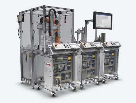 pomiarów. Stanowiska dydaktyczne Bosch Rexroth bazują na standardowych komponentach z aktualnego programu produkcyjnego.