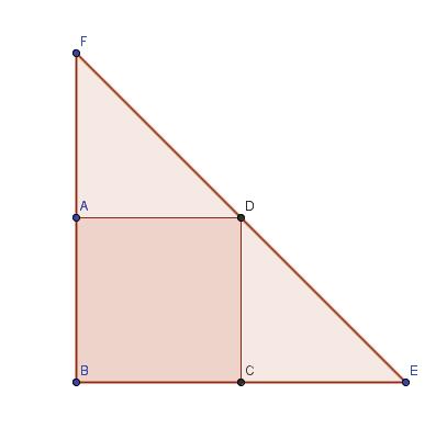 D(4,4), E(4, ), F(, ) Zad. Czy trójkąty ABC i DEF o podanych długościach boków są podobne?