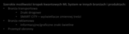 ML System ma gotowe rozwiązania do wdrożenia na skalę przemysłową w wykorzystaniu QDSC zarówno jako absorbera, jak