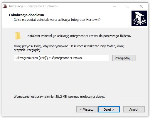 W oknie kreatora pojawi się możliwość wybrania folderu w którym ma zostać zainstalowany program.
