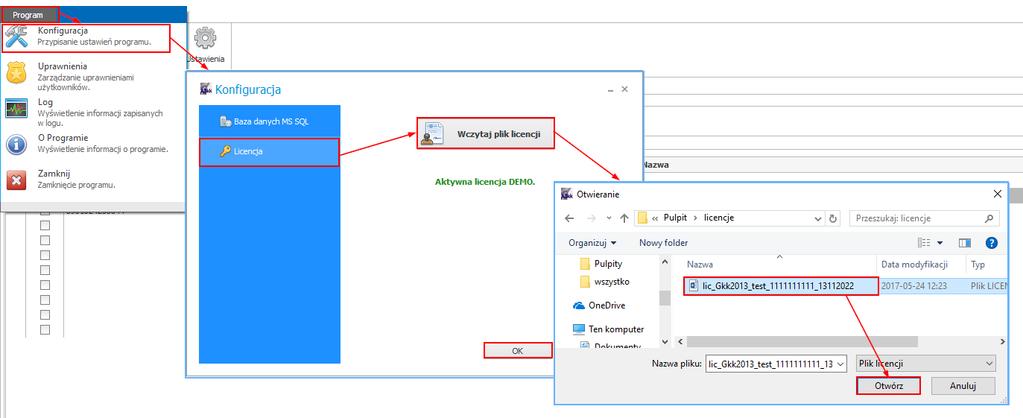 4. Instalacja pliku licencji Program Integrator hurtowni pozwala pracować w wersji demonstracyjnej w dowolnym podmiocie Subiekta GT.