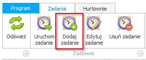 7. Zadania tworzenie i modyfikacja Zakładka Zadania służy do zdefiniowania czynności związanych z wczytywaniem kartotek towarowych z