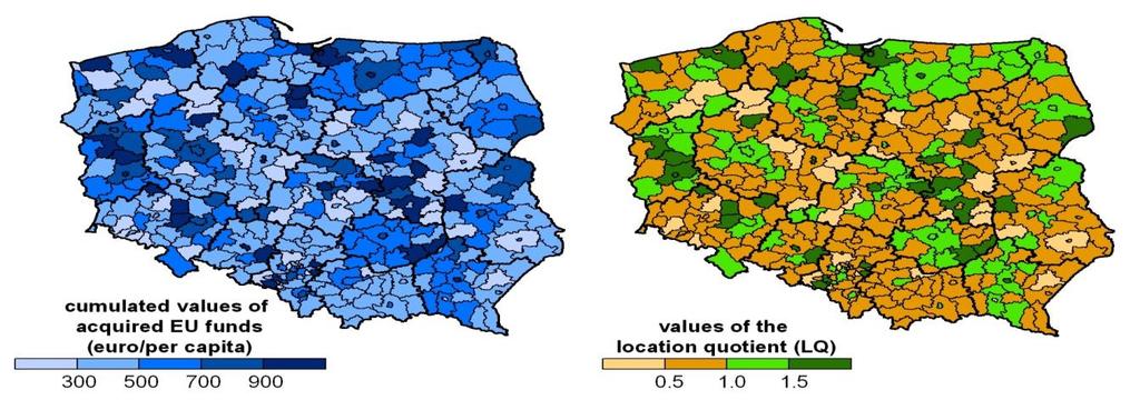 Money is not everything how do we absorb EU public funds? Spatial distrubution: absorption vs.