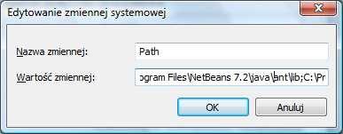 bin i lib w katalogu ant: C:\Program Files\NetBeans 7.