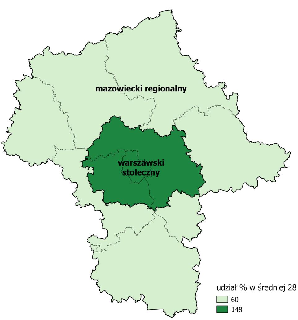 PKB na mieszkańca wg parytetu siły nabywczej w nowych