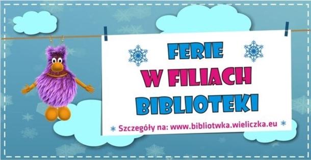 Ferie w filiach bibliotecznych Filie biblioteczne zapraszają dzieci na zajęcia w czasie ferii. Atrakcji zarówno dla małych, jak i nieco starszych na pewno nie zabraknie.